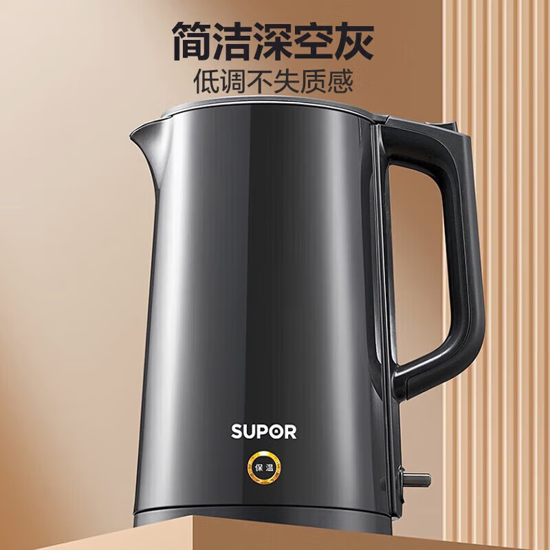 苏泊尔(SUPOR)SW-17S15A PTC机械保温 一键保温一整天双层无缝内胆 1.7L大容量 电水壶(单位:个)