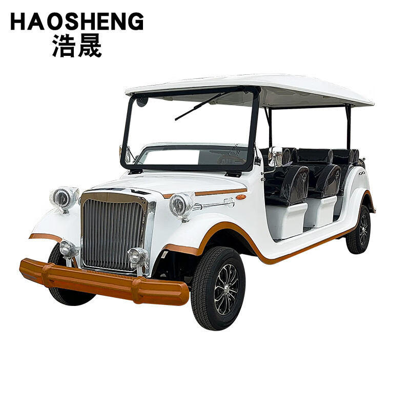 浩晟 电动老爷车看房车8-11座观光车四轮售楼处楼盘景区酒店接待 标配