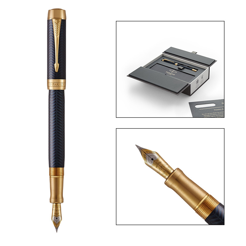 派克parker钢笔世纪系列蓝金岁月墨水笔