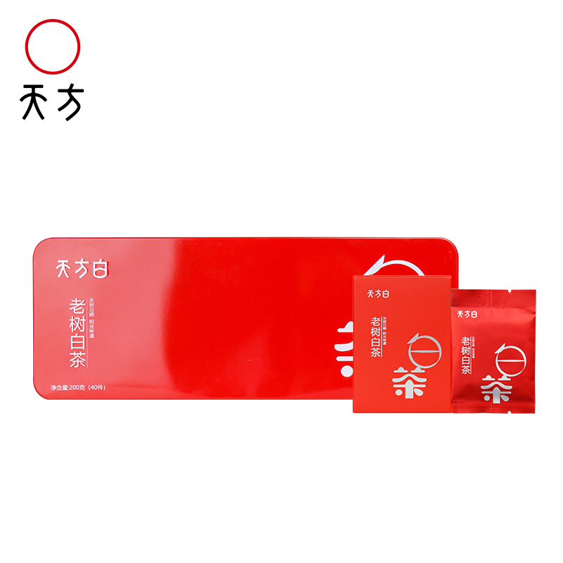 安徽天方茶叶200g天方晒白茶 老树白茶 紧压贡眉 内含8盒*5袋/盒 商务礼盒装 配手提袋高清大图