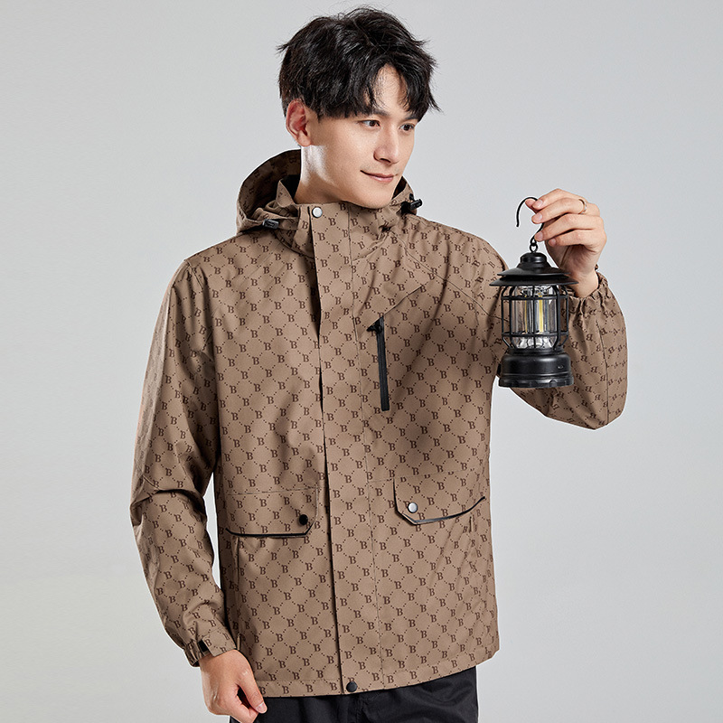 健卡侬 冲锋衣 J147 男款B卡其 5XL
