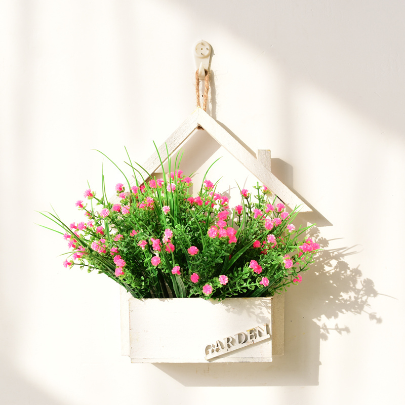 创意墙面墙壁装饰挂件 北欧ins仿真植物壁挂假花客厅餐