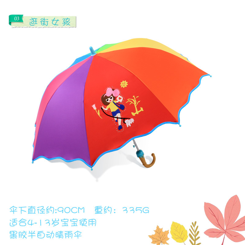 天堂伞安全手柄幼儿园天堂儿童伞女迷你雨伞 (BY)
