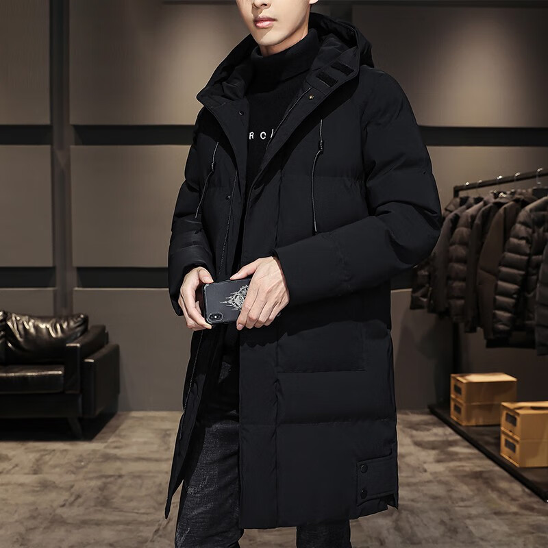 南极人nanjiren棉衣男士中长款冬季加厚棉服袄子连帽夹克男外套加大码