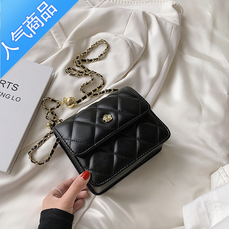 封后迷你小包斜挎包女百搭ins菱格链条小方包2022新款质感手机包女斜挎包