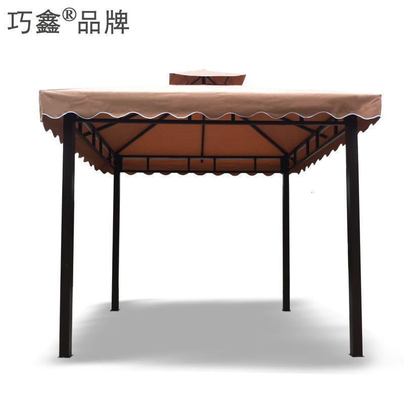 森美人四角户外凉亭帐篷花园庭院铁艺防腐木别墅亭子组装移动遮阳棚天台 凉亭-无桌椅-遮盖4×4m