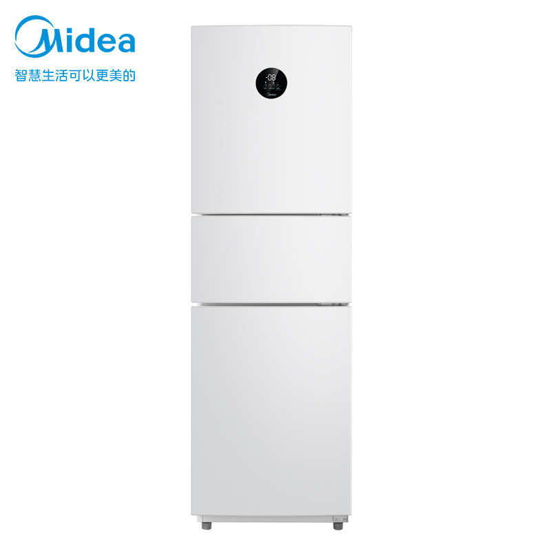 美的(midea)215升 三门冰箱 一级能效 风冷无霜 家用节能冰箱 中门变温智能冰箱BCD-215WTPZM(E)