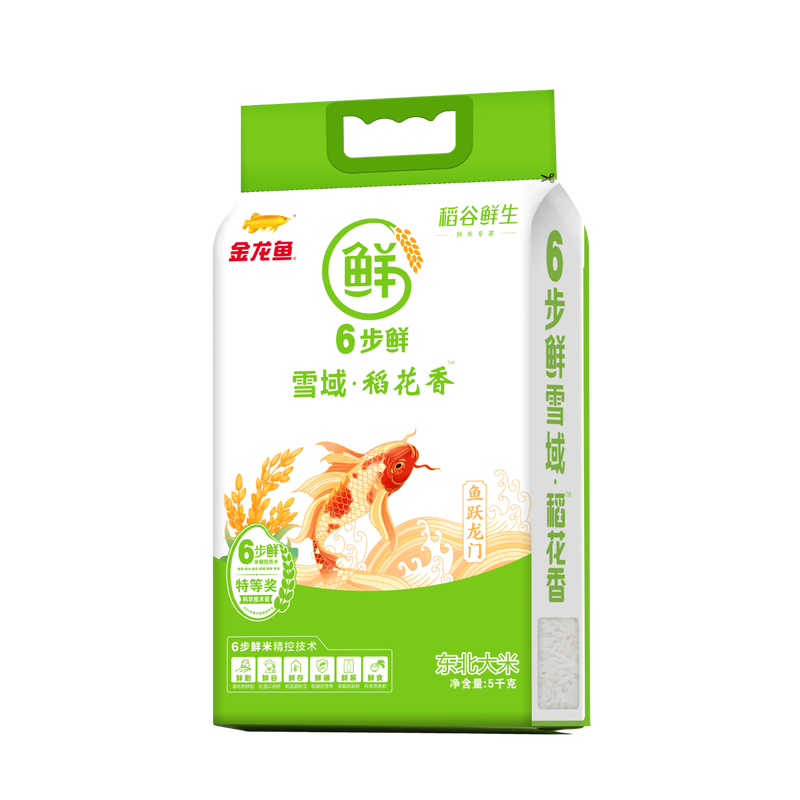 金龙鱼 稻谷鲜生六步鲜雪域稻花香-5kg