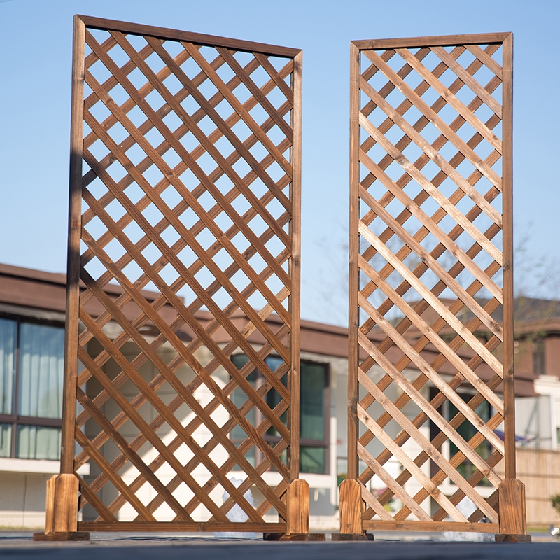 户外木栅栏围栏庭院装饰网格花架木篱笆花园隔断护栏爬藤架古达藤架