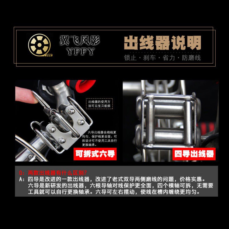 2020新款风筝线轮不锈钢大型成人背带轮风筝轮凯夫拉风筝线创意 三维工匠 仅:背带轮专用包高清大图