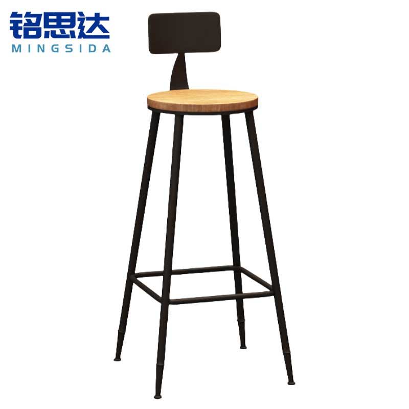 铭思达吧台椅实木把高清大图