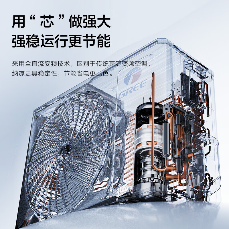 格力1.5匹变频新1级能效挂壁式冷暖空调KFR-35GW/NhGs1BGt皓雪白节能省电10年质保高清大图
