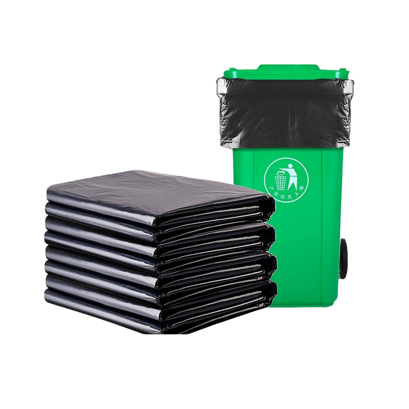 超大塑料袋商用大号垃圾袋手提式黑色 60*90cm 4.5丝加厚款 50个