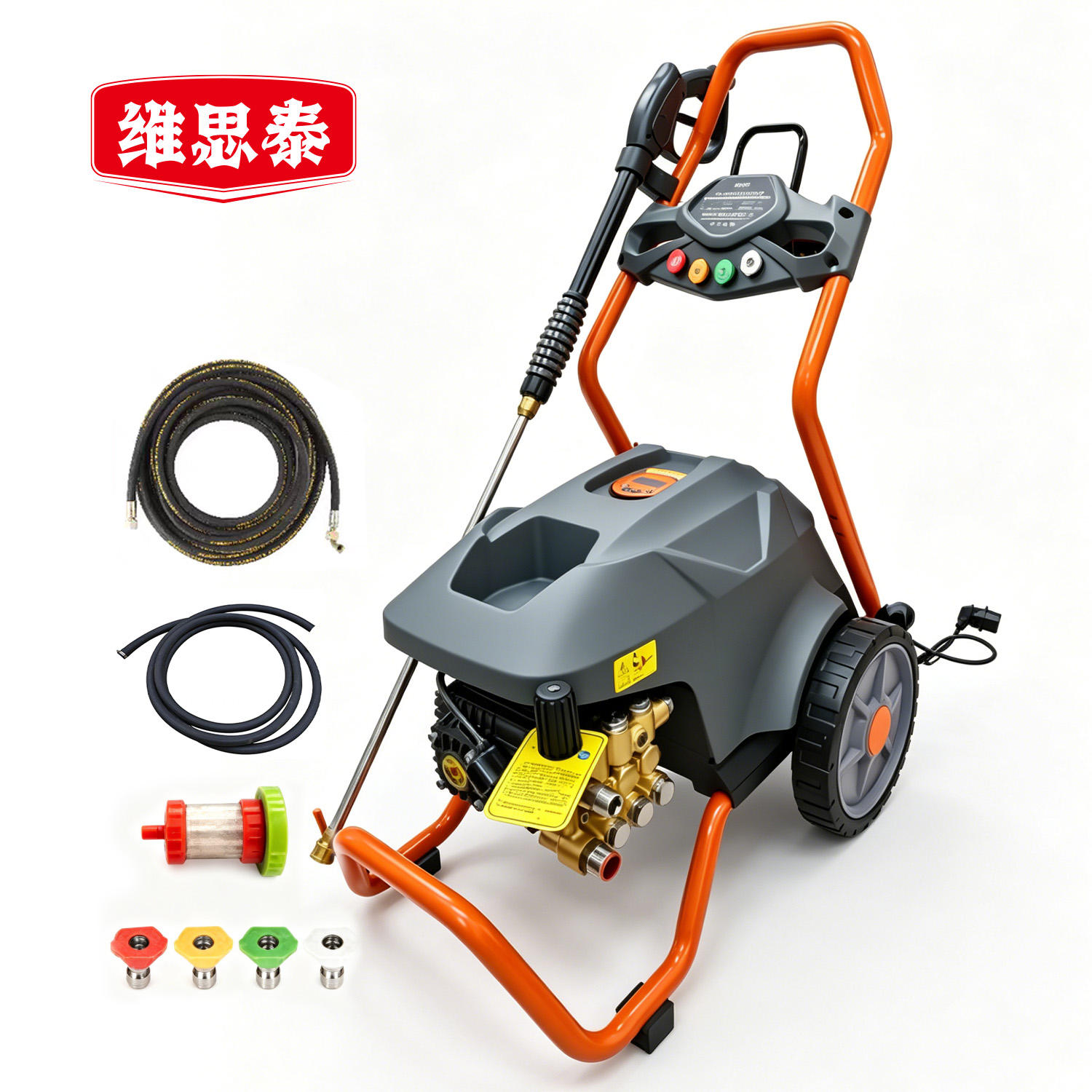 维思泰 电动高压清洗机洗车机喷雾打药机 220V/4KW/220公斤 台高清大图