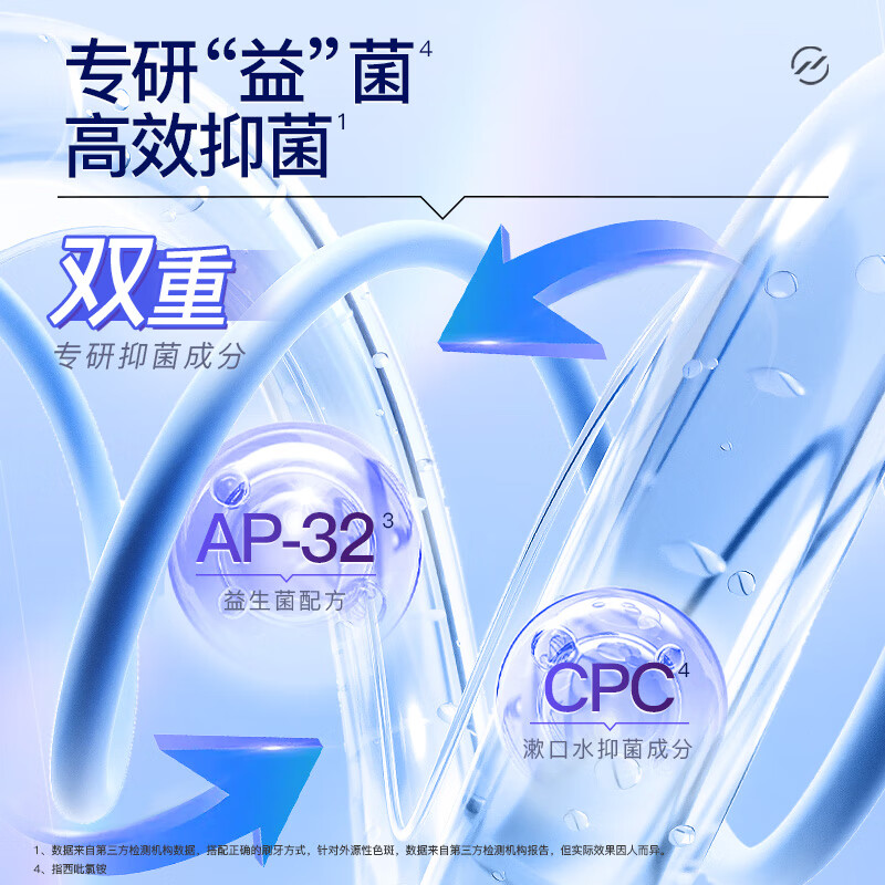 舒客 悠净清新益生菌牙膏120g*3支(莓莓+薄荷+海盐) SK0059高清大图