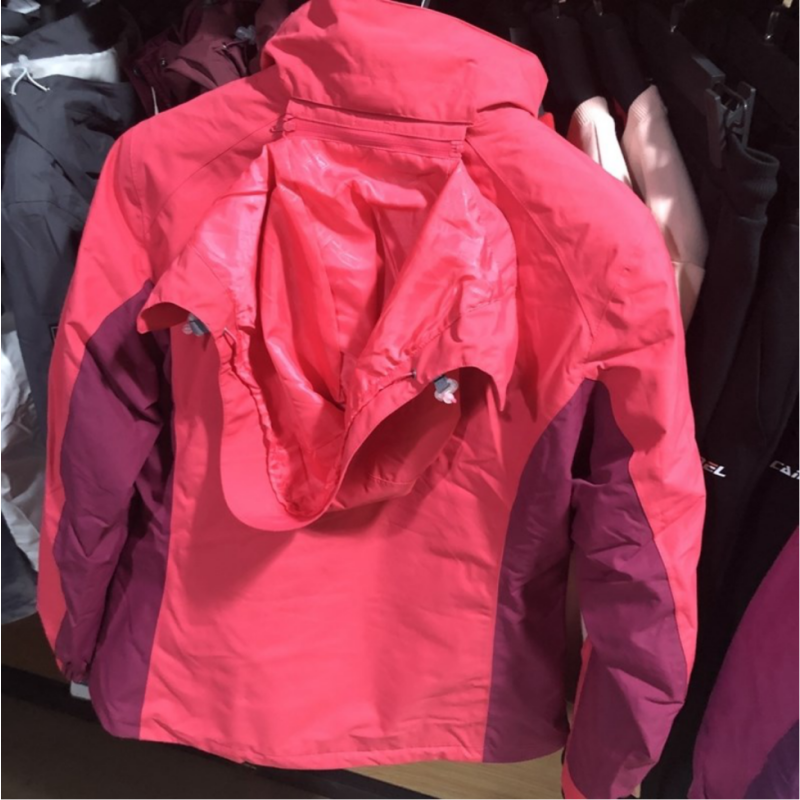 冲锋衣 三合一两件套冲锋衣女款 紫红色XXXL/185