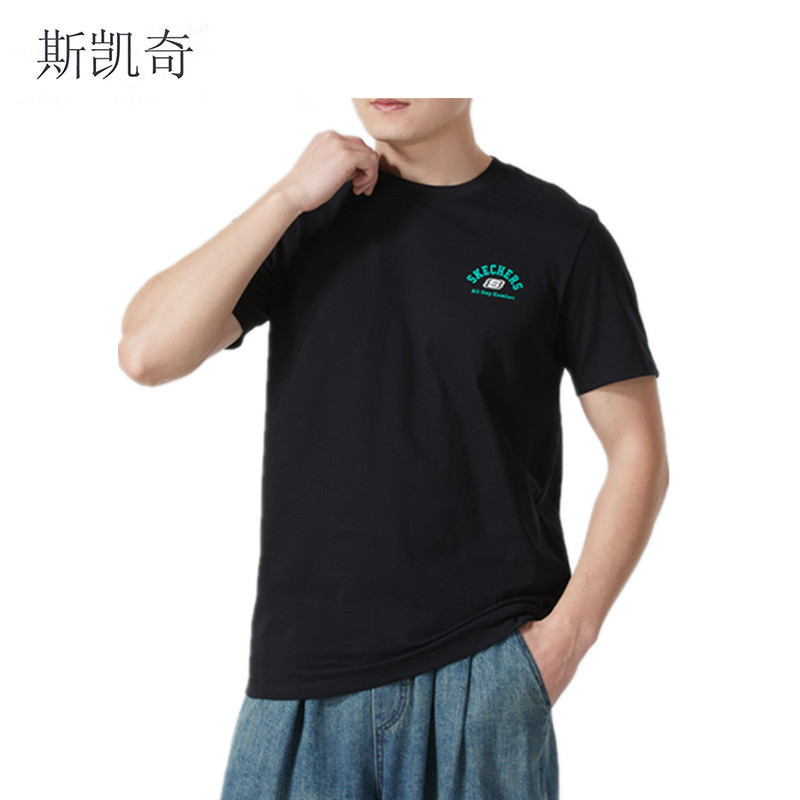 斯凯奇 夏季短袖情侣装 L225U070-0018L 件高清大图