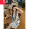 YIBUSHENG海柠甜妹~小清新甜美碎花吊带连衣裙女季小个子绑带短裙