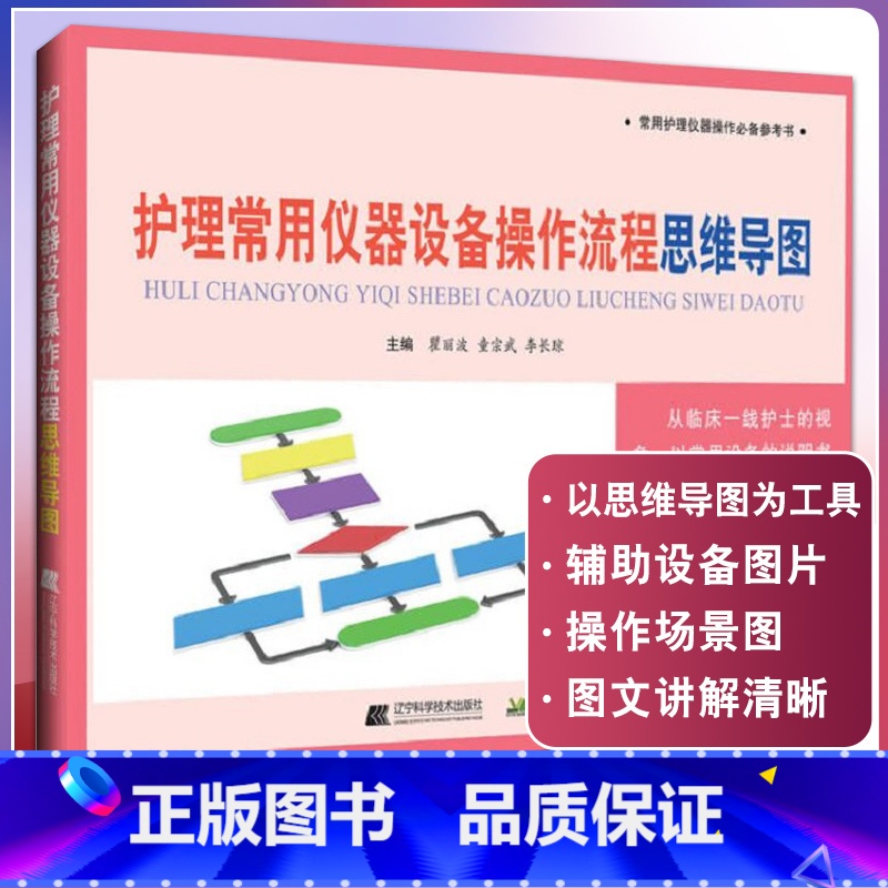 【正版】护理常用仪器设备操作流程思维导图 常用护理仪器操作参考书 瞿丽波 童宗武 李长琼 编 护理器械 辽宁科学技术出