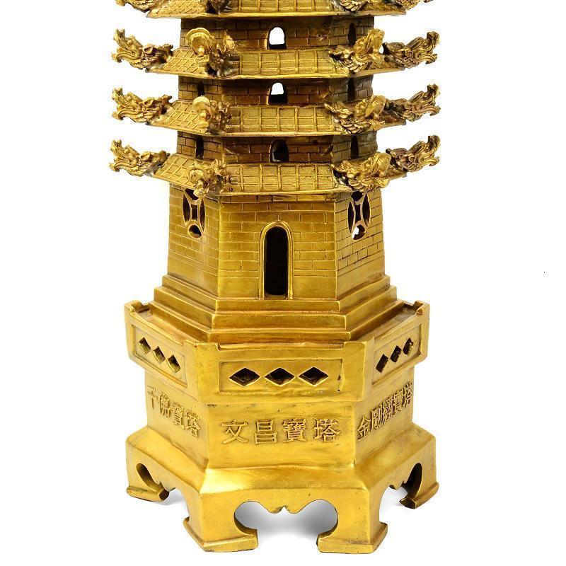 家柏饰(CORATED)文昌塔铜 九层文昌塔办公室装饰摆件升迁超大号高清大图