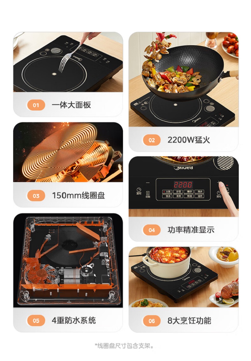 美的(Midea)MC-DZ03SZ电磁炉350*280*60mm(单位:台)高清大图