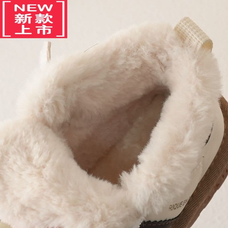 可莉允儿童大棉鞋女童雪地靴儿童鞋男童运动鞋加厚绒保暖短靴宝宝鞋冬季图片