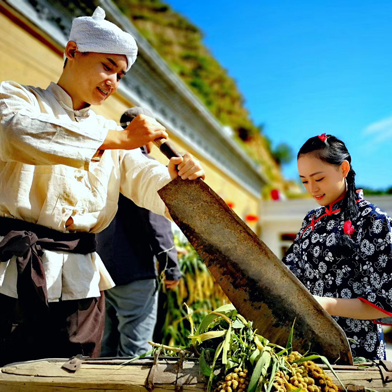 [中华特色]桃花峁陕西黄小米3kg陕北特产农家玉米糁绿豆红小豆高粱米黑豆黑小米 五谷杂粮礼盒装 营养食品