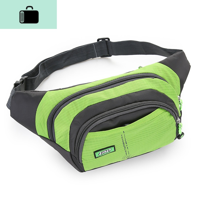 腰包女男多功能大容量防水挎包新款潮多层户外时尚手机生意收钱包new