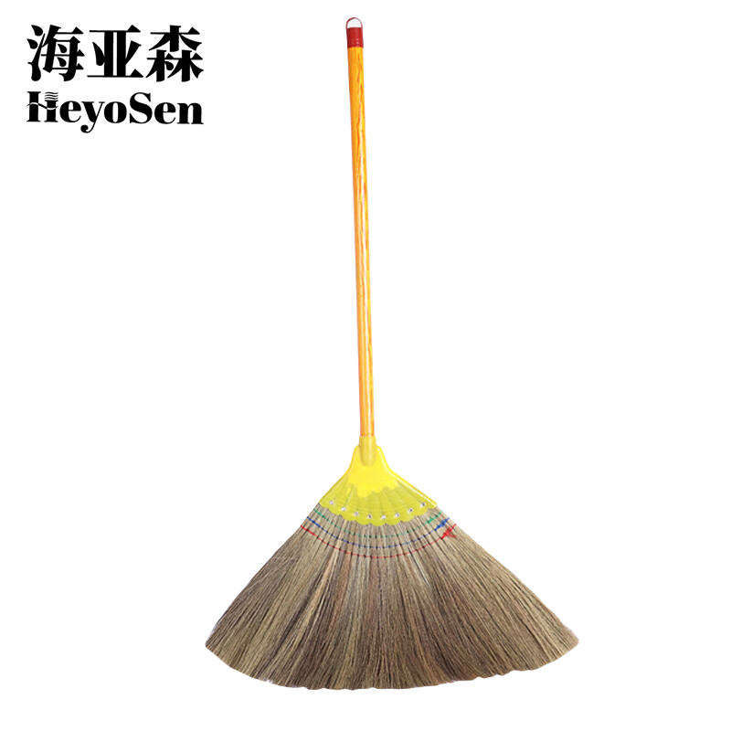 海亚森 M4012 MAX 木柄芒草白净苗植物编织扫帚(计价单位:把)黄色高清大图