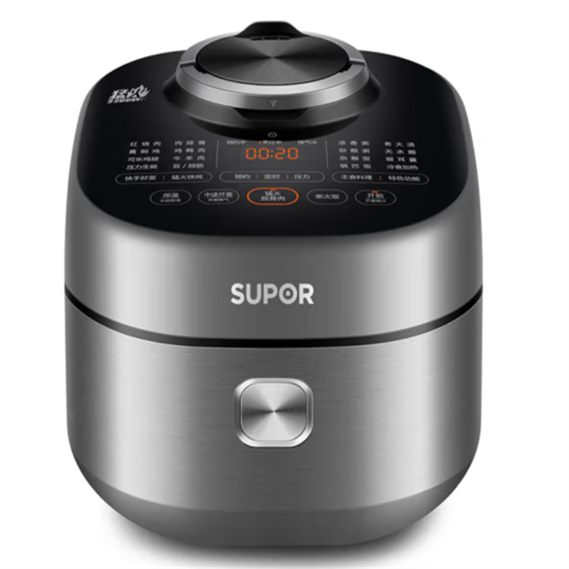 苏泊尔(SUPOR)SY-50FH75Q电压力锅 大容量家用多功能高压锅5L(单位:台)金属灰