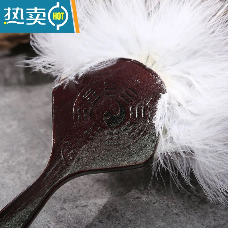 XIANCAI古风羽毛扇子诸葛亮同款鹅毛扇夏季便携蒲扇手工芭蕉扇中国风 简易款诸葛亮扇子高清大图