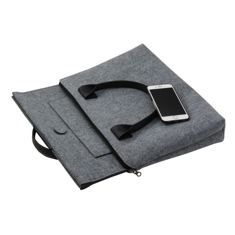 苹果macbook笔记本内胆包适用air133pro1516电脑包手提男女14寸深灰色