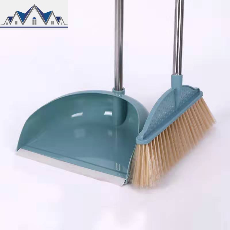 扫把簸箕套装组合家用软毛扫帚魔术刮齿笤帚不粘头发地刮扫水 三维工匠 【店长力荐】北欧蓝2件套