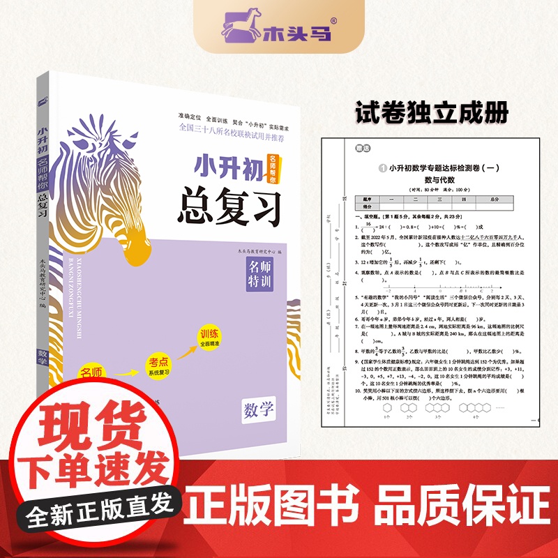 24新版木头马小升初名师帮你总复习数学名师特训人教版全国通用小学生毕业升学复习资料考前冲刺模拟试题考点归纳知识大全高清大图