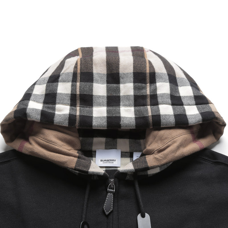 博柏利巴宝莉burberry女款棉质宽松版连帽拉链卫衣开衫运动衫外套