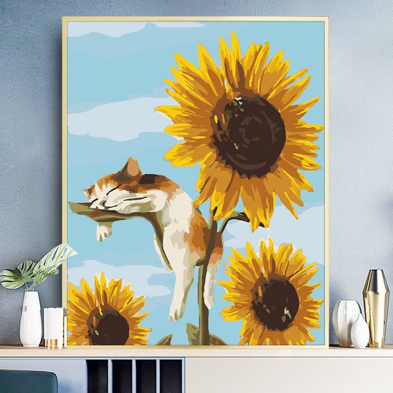 烟火季节 70*90带内框2.5cm厚 diy数字油画客厅风景动物花卉动漫人物填色手绘油彩画装饰画图片