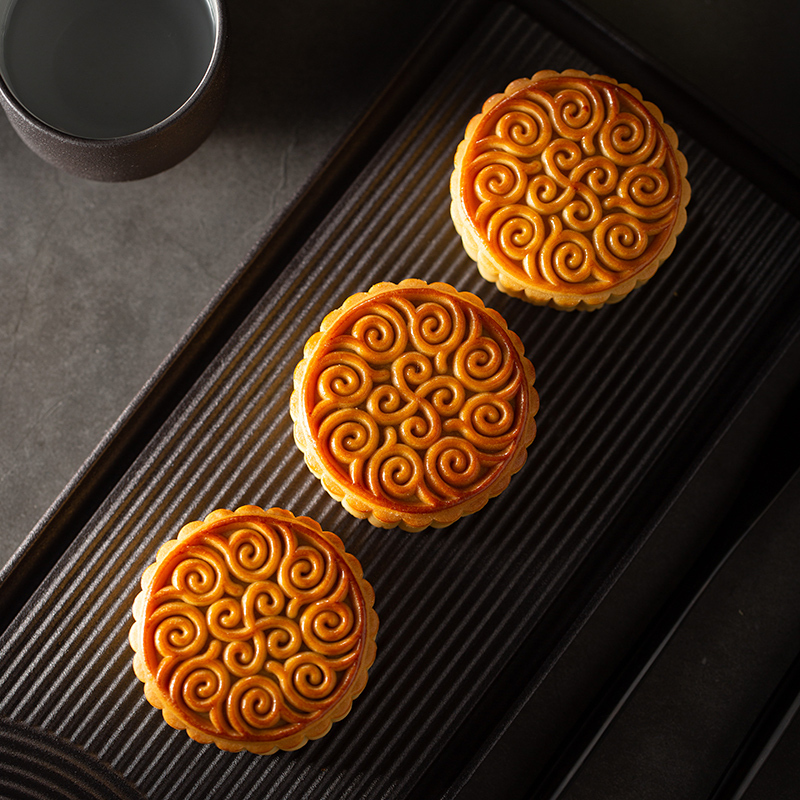 传统旗山月饼礼盒680g 徐州特产 广式中秋月饼 8饼4味 蛋黄五仁板栗果