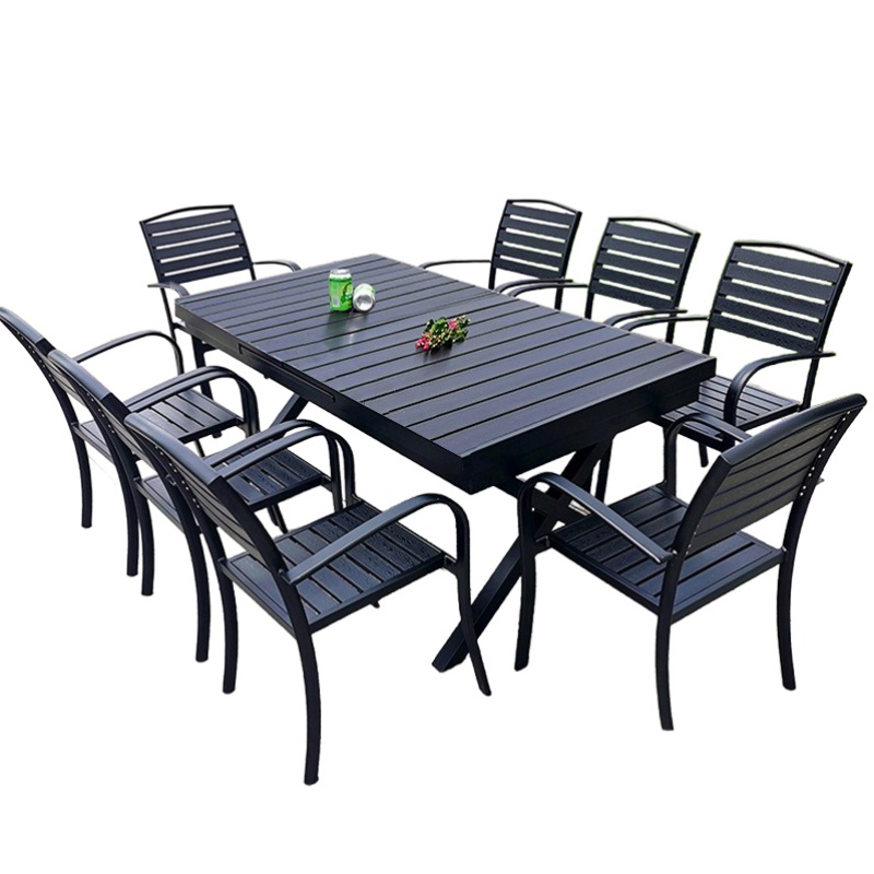 依韵珂户外伸缩桌180/240*90cm+8椅套高清大图