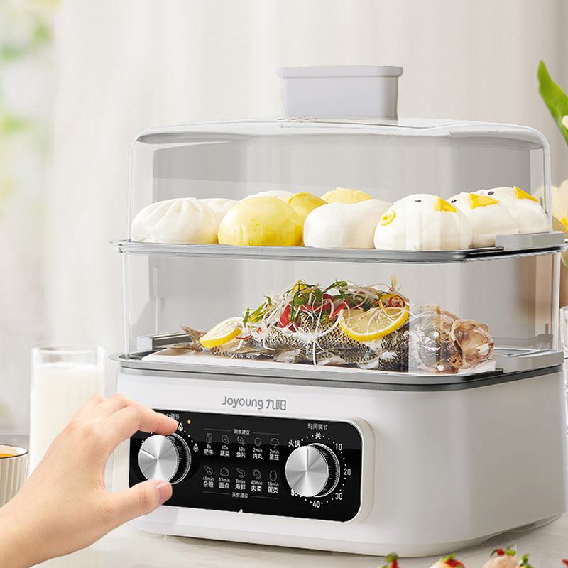 九阳电蒸锅不锈钢16L多功能锅不粘锅蒸煮一体DZ150HG-GZ616