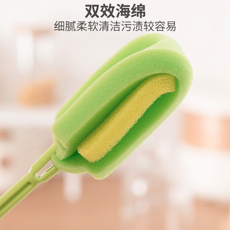 茶花 转动海绵瓶刷杯刷清洁刷工具4422