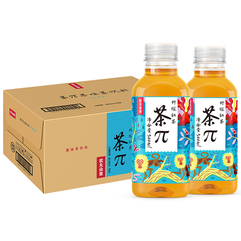 农夫山泉茶π(茶派)果味茶柠檬红茶500ml*24瓶 整箱