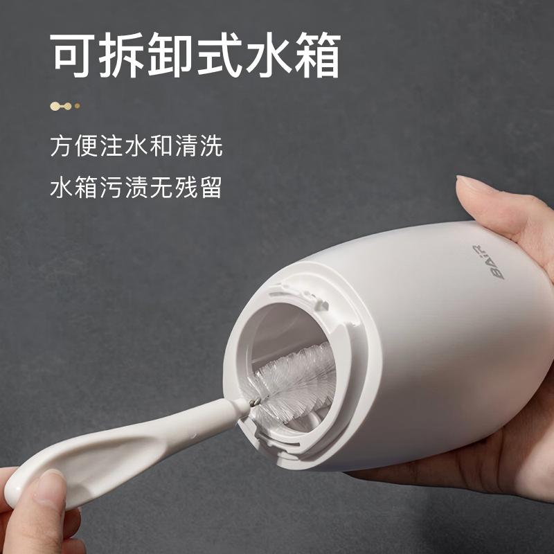 拜尔 家用便携便携充电式冲牙器水牙线M4(300毫升大水箱配4个喷嘴)礼盒装 白色高清大图