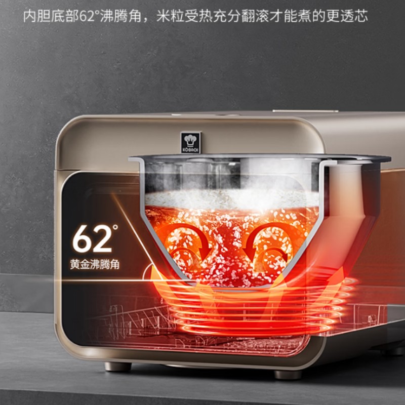 康巴赫真钛内胆电饭煲0涂层智能电饭锅ProMax版KF-40HC01C(星耀金4L)高清大图