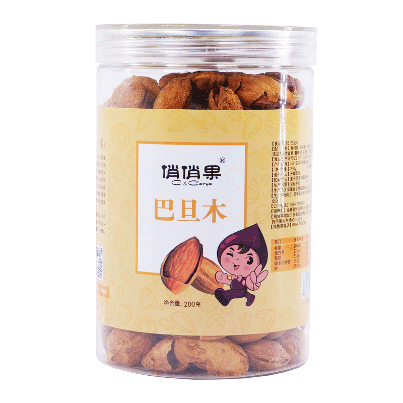 俏俏果手剥薄壳巴旦木大杏仁扁桃仁坚果干果零食巴旦木仁罐装图片