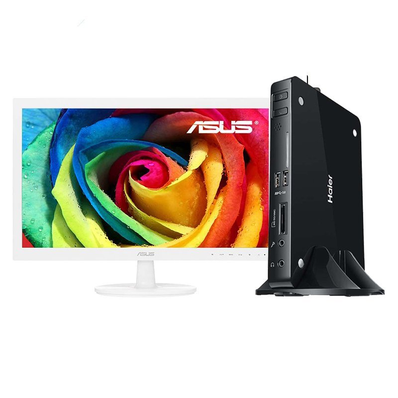 海尔云悦mini2ap台式主机华硕vs229daw215英寸显示器