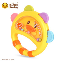 B.Duck小黄鸭七彩手摇铃婴幼儿玩具0-1岁新生宝宝早教益智可爱造型