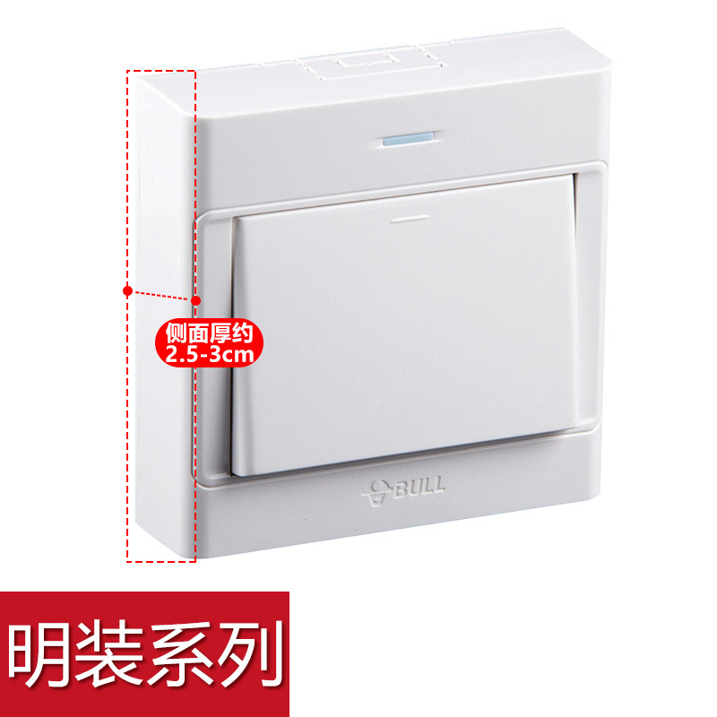 公牛 G09K111Y 明装开关单开明线电源开关面板 白色 单位:个