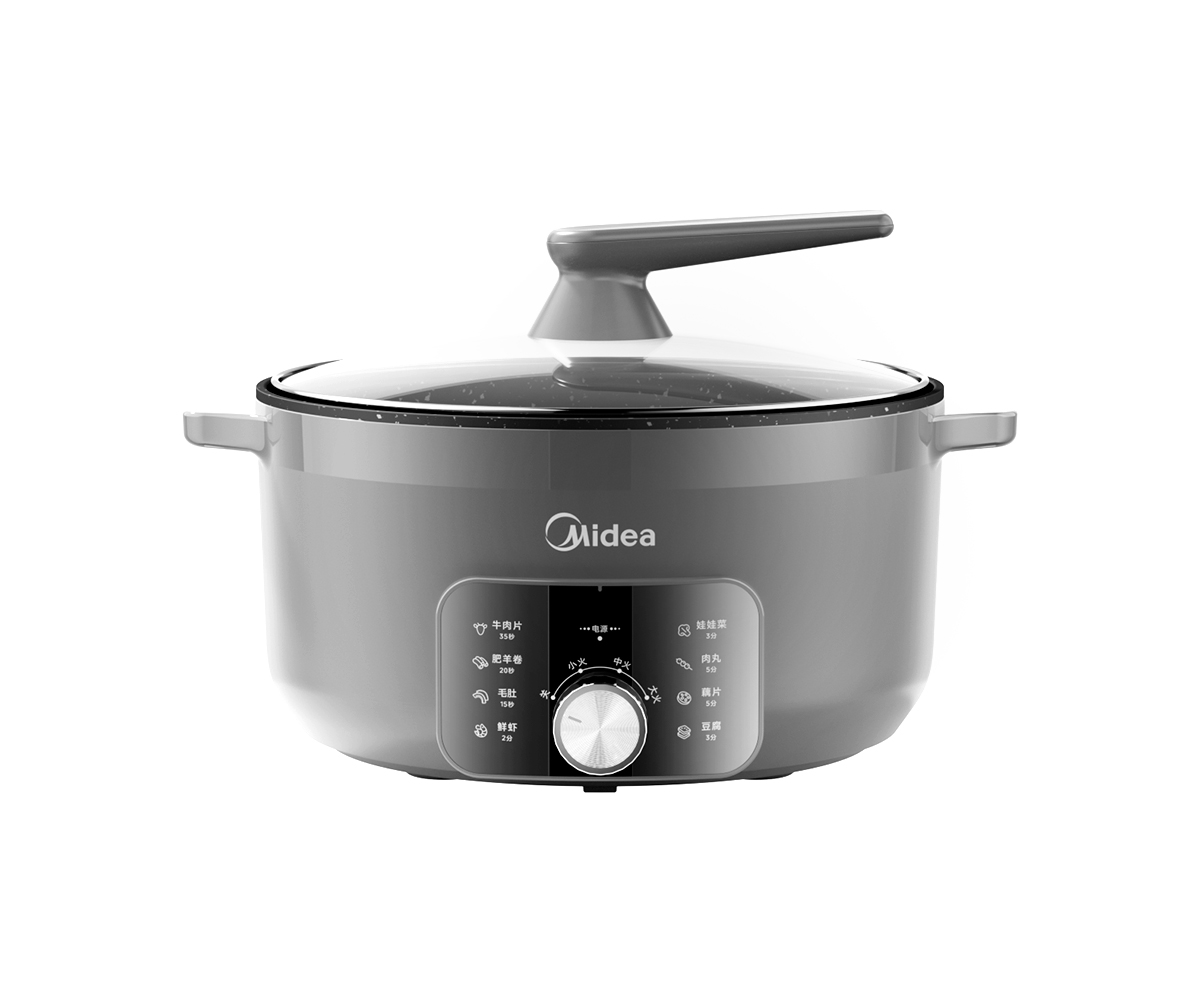 美的(Midea)多功能锅 6L家用电火锅 旋钮调节电煮锅MC-DHE3008T