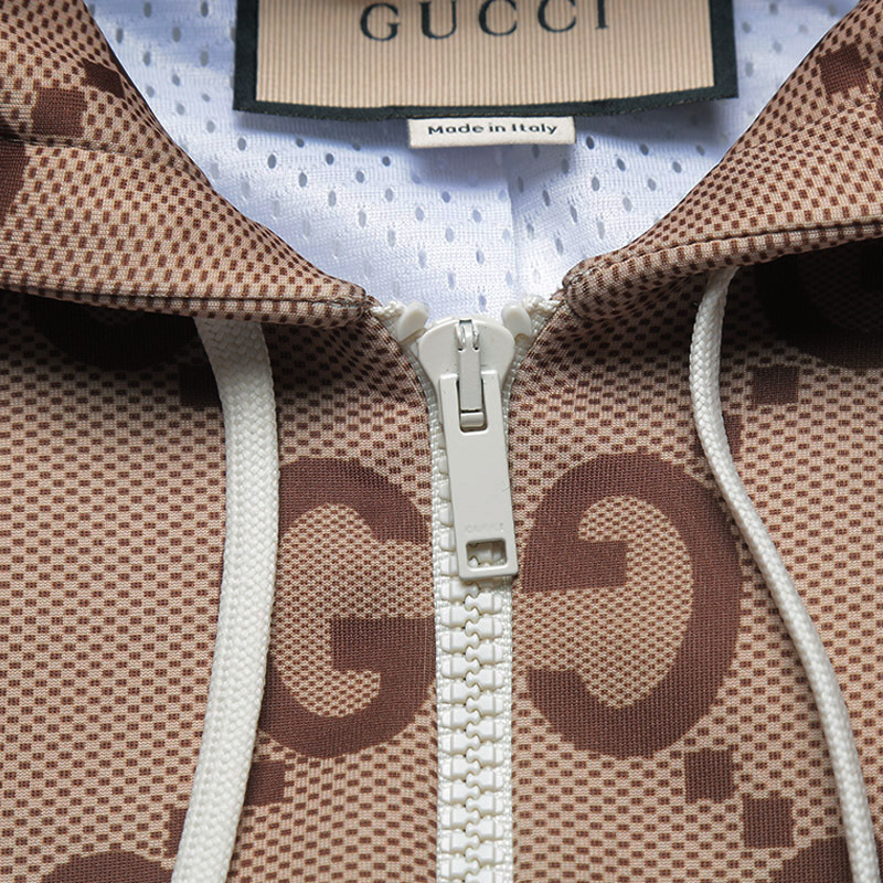 古驰gucci女士连帽拉链运动衫夹克卫衣外套695743xjecz