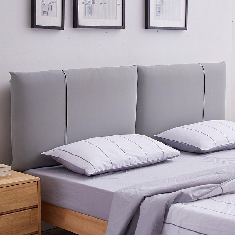 家柏饰(CORATED)免洗科技布床头靠垫软包双靠背贴墙自粘榻榻米靠枕 现代简约 5601-25#正灰色 185*55*8厚有床头款